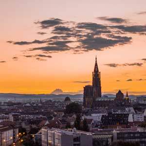 Strasbourg couché de soleil