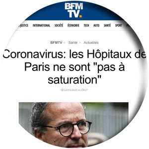 AP-HP sur BFM TV - saturation des hopitaux