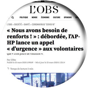 AP-HP la une du nouvel observateur - Appel sortant