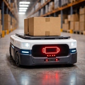 gestion à distance d’un robot de logistique avec problème de batterie