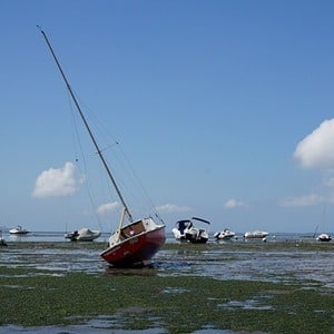 Marée basse dans le Bassin d'Arcachon à Andernos-les-Bains