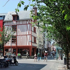 Vue sur le centre ville de Rouen
